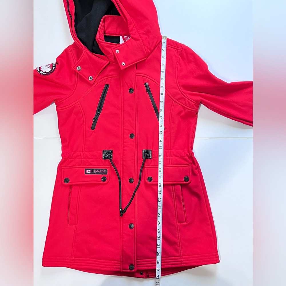 Canada Weather Gear Waterproof Hooded Red Jacket Size Small Outdoor Hiking - Picture 10 of 11